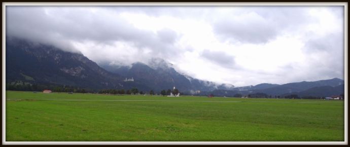 First day on the move heading north. Neuschwanstein Castle is just visible