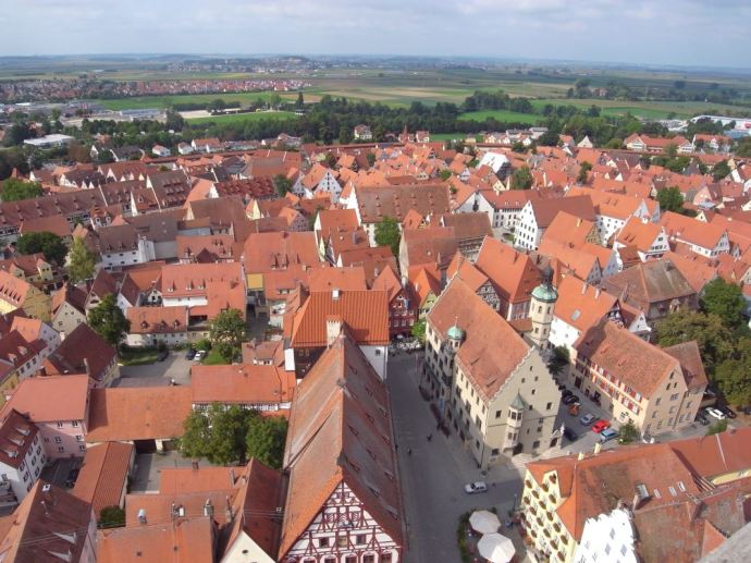 A view from the top of the tower in Nördlingen